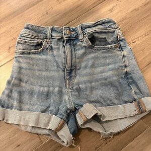 American Eagle Stretch Denim Blue Women's Shorts